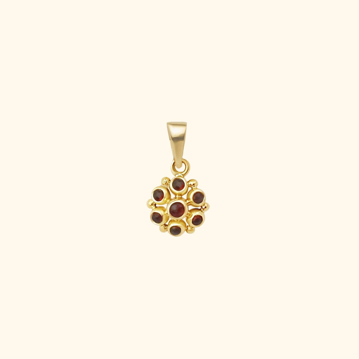 Bloom Granaat Ketting | Gold Plated