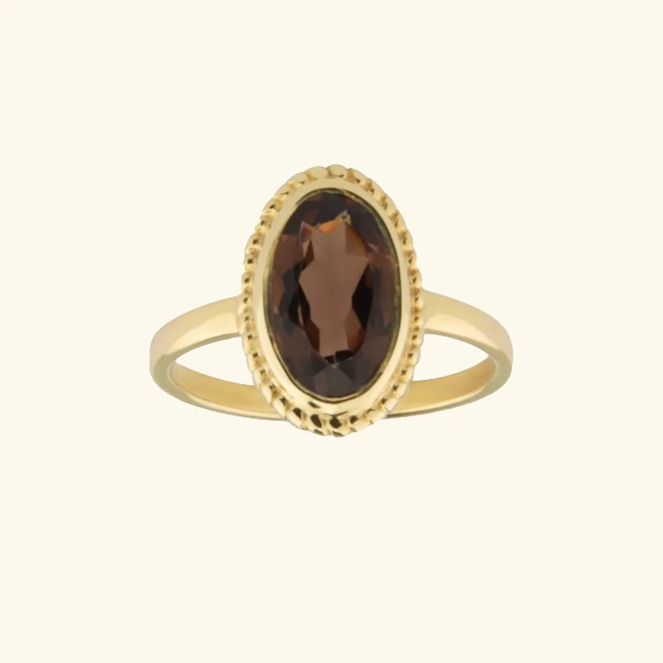 Vintage Luna Smoky Quartz | 14K